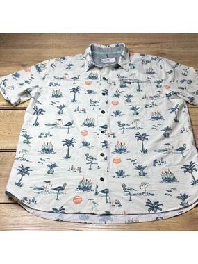 Men’s Jetty Bunker Casual Button Down Shirt Size Large